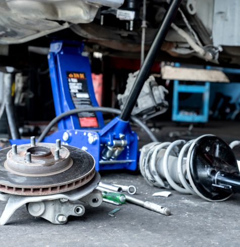 Check brake system and car suspension.